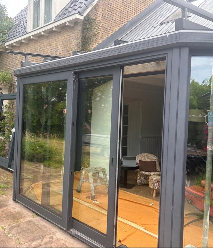 Schuifpui aluminium, Tuin en Terras, Overkappingen, Ophalen, Zo goed als nieuw, Veranda