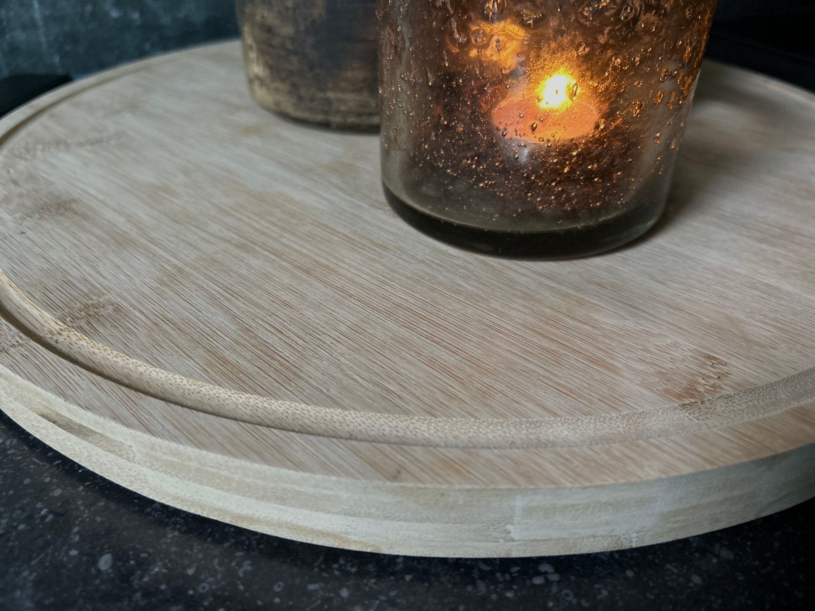 Draaicarousel tapasplank hapjes plank draaiplateau, Ophalen of Verzenden, Zo goed als nieuw, Rechthoekig, Hout