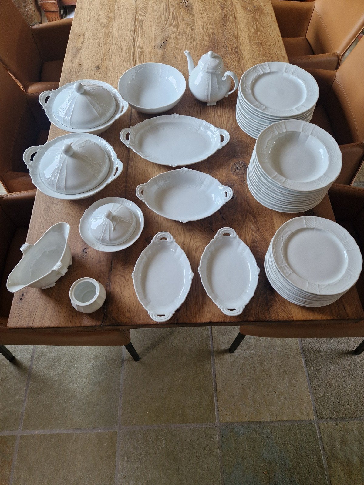 Compleet Fürstenberg servies voor 12 personen, (F seit 1747), Antiek en Kunst, Antiek | Servies compleet, Ophalen
