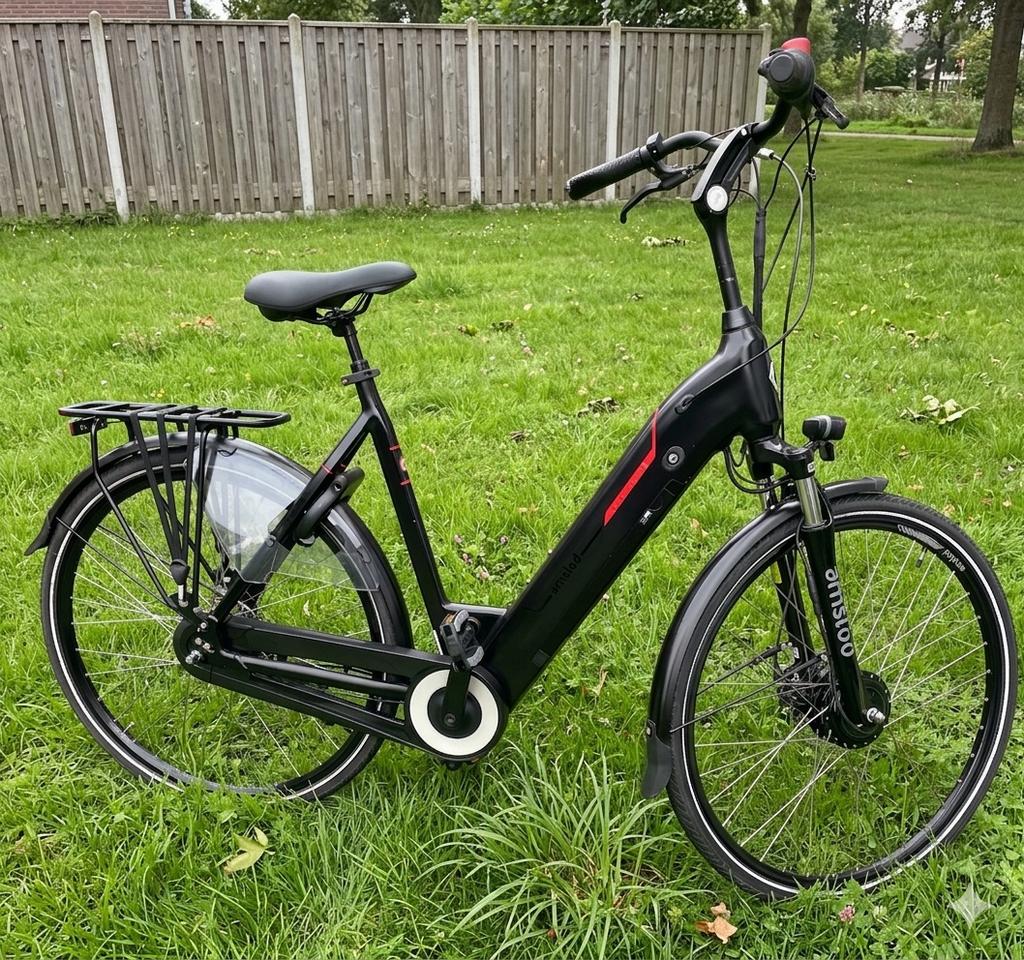 Amslod Newton f-LV 2022 ebike elektrische fiets 57cm 7 speed, Zo goed als nieuw, 50 km per accu of meer, 55 tot 59 cm, Ophalen