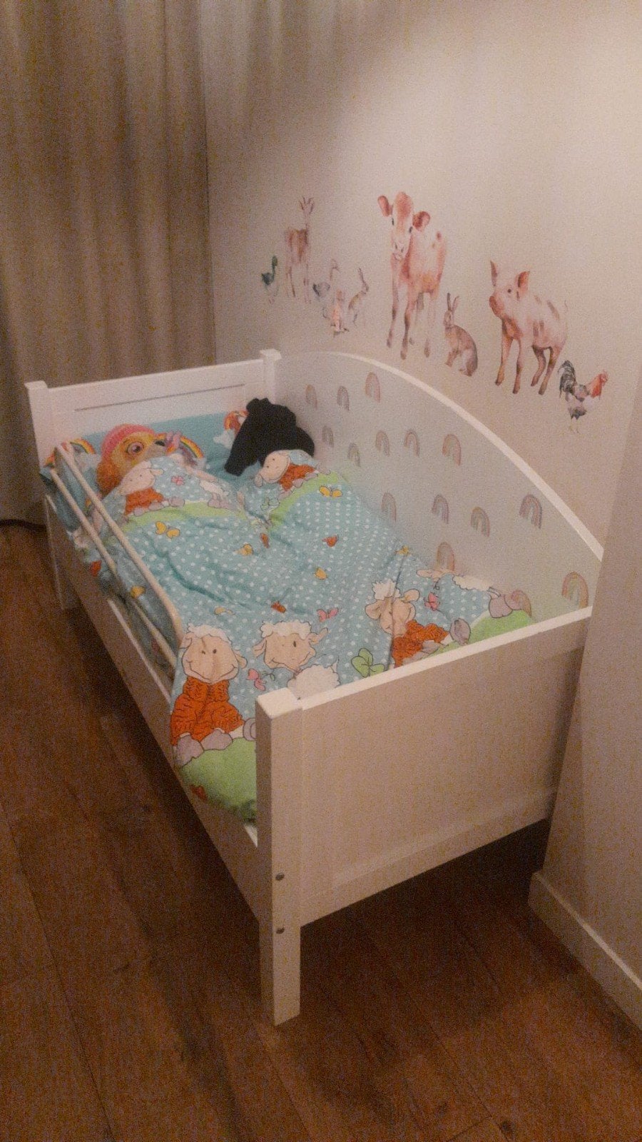 peuterbed met matras, Kinderen en Baby's, Kinderkamer | Bedden, 70 tot 85 cm, 140 tot 160 cm, Zo goed als nieuw, Ophalen