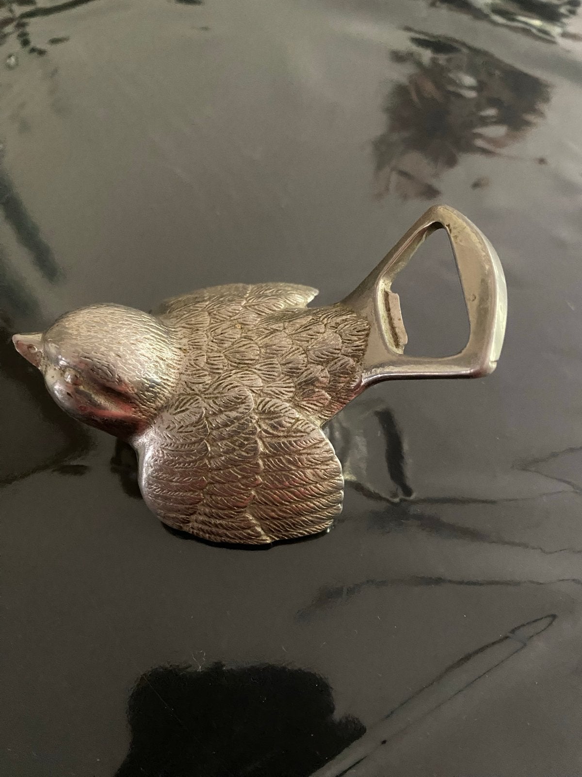 Vintage BMF N flesopener in de vorm van een vogel, Ophalen of Verzenden