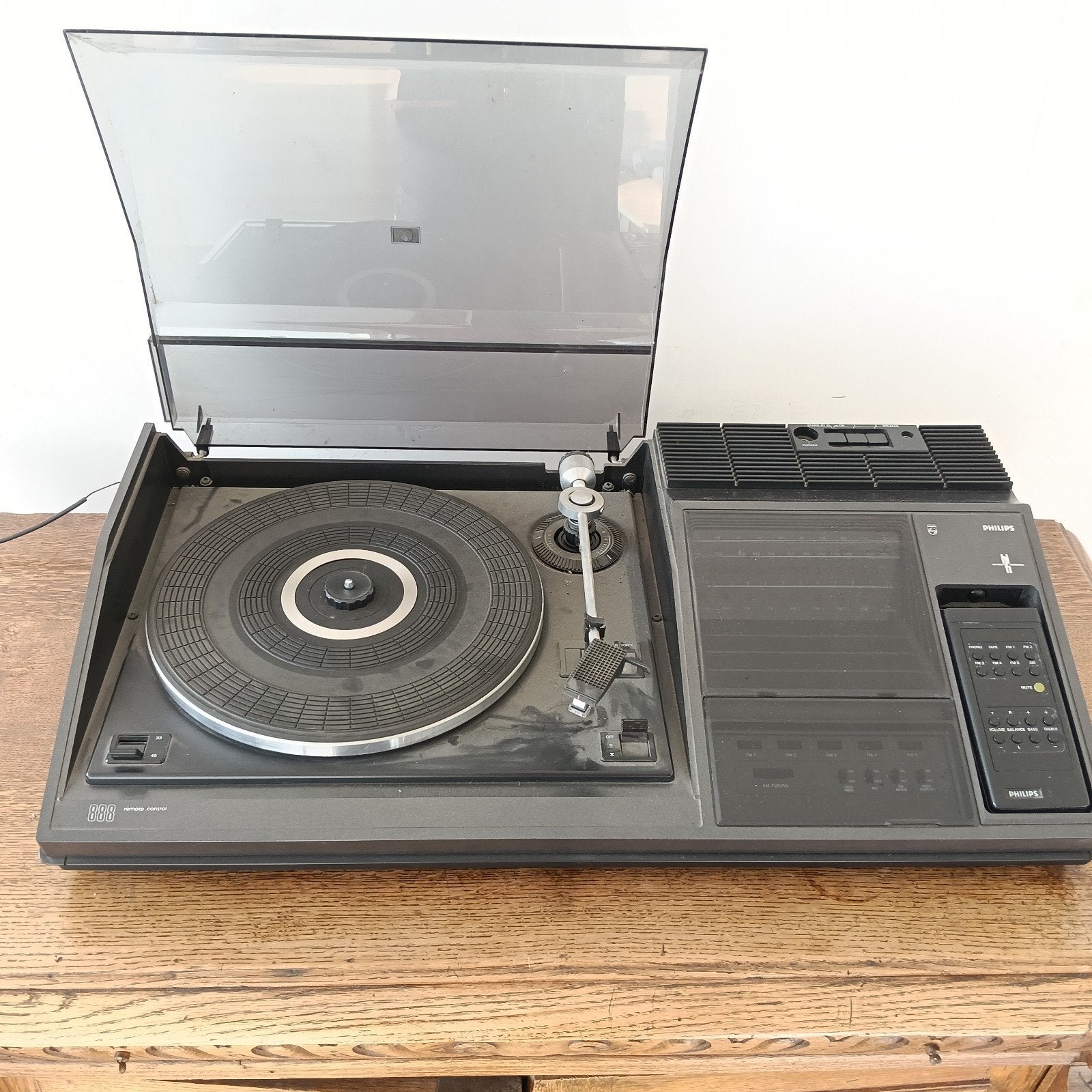 Philips 888 Platenspeler met afstandsbediening, Ophalen, Philips, Gebruikt, Automatisch