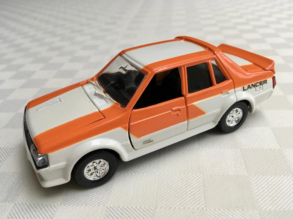 Miniatuurauto Mitsubishi Lancer 2000 Rally Turbo (Yonezawa), Ophalen of Verzenden, Zo goed als nieuw, Auto