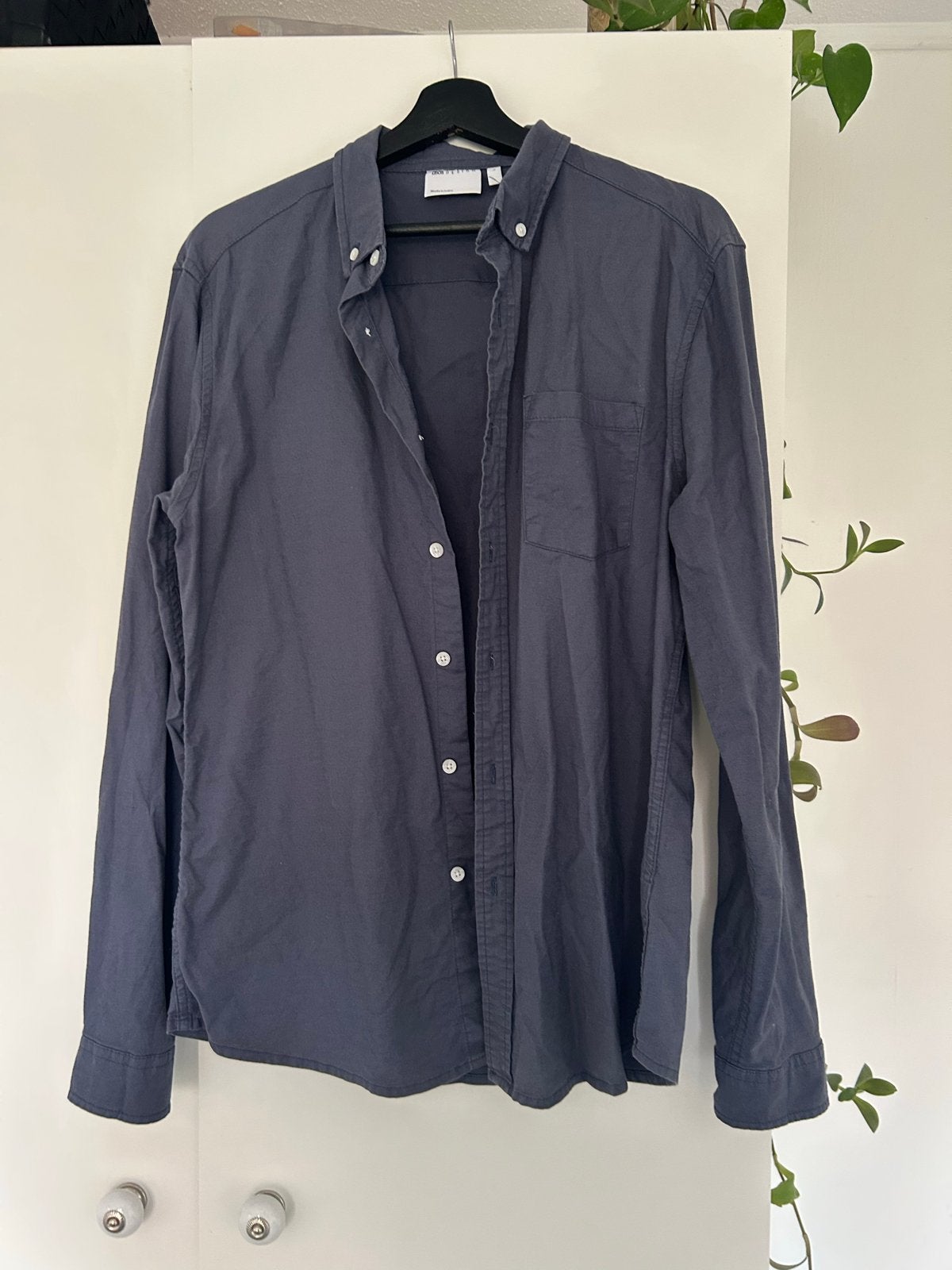 ASOS DESIGN heren overhemd maat L, Kleding | Heren, Ophalen of Verzenden, Gedragen, Blauw, Halswijdte 41/42 (L)