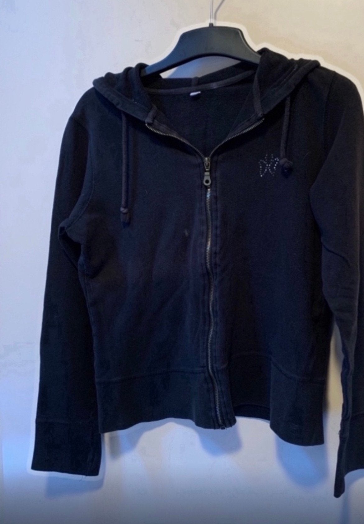 Zwarte vest met capuchon . Maat M., Kleding | Dames, Ophalen of Verzenden, Gedragen, Maat 38/40 (M), Zwart