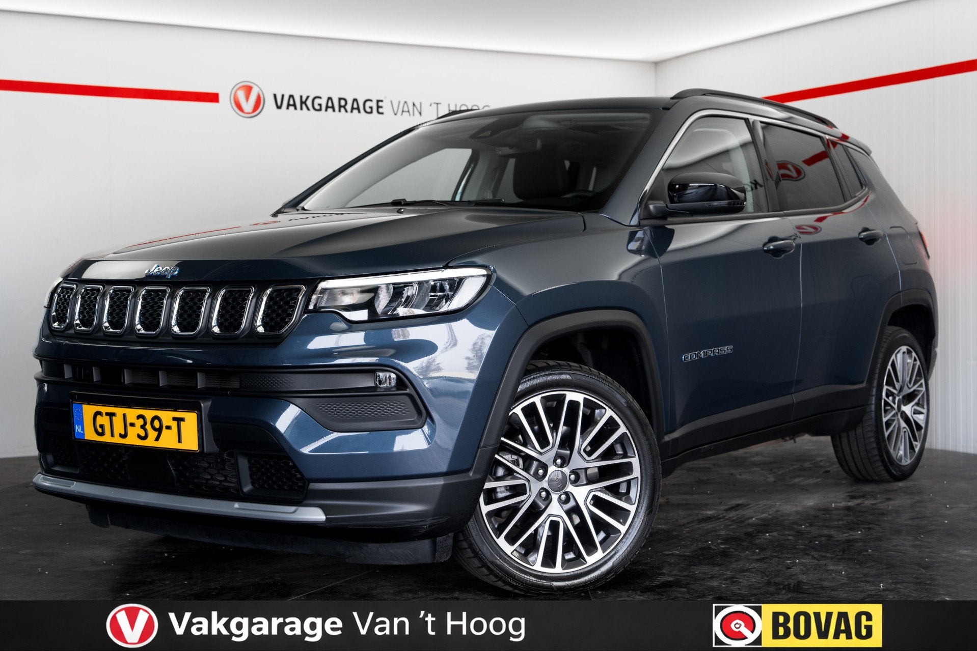 Jeep Compass 4xe 190 Plug-in Hybrid Electric Limited Lease E, Automaat, Blauw, Leder en Stof, Bedrijf