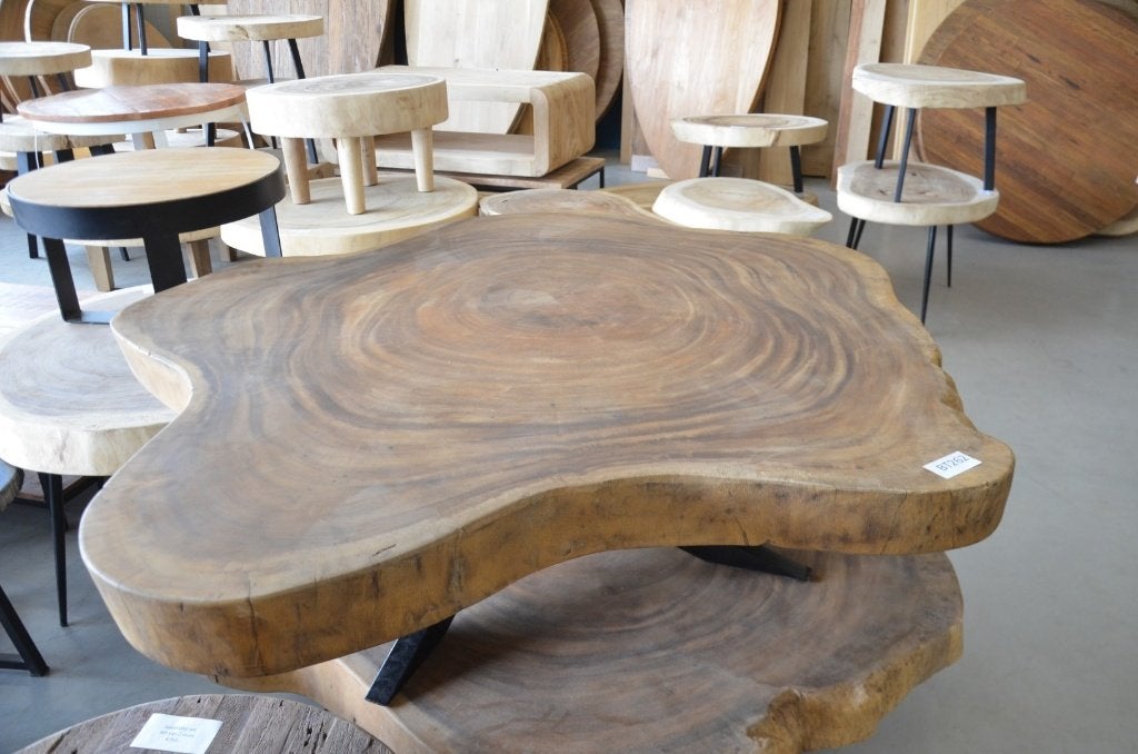 Suar salontafel 135-160 cm BT262, Overige houtsoorten, 100 tot 150 cm, Nieuw, Ophalen of Verzenden