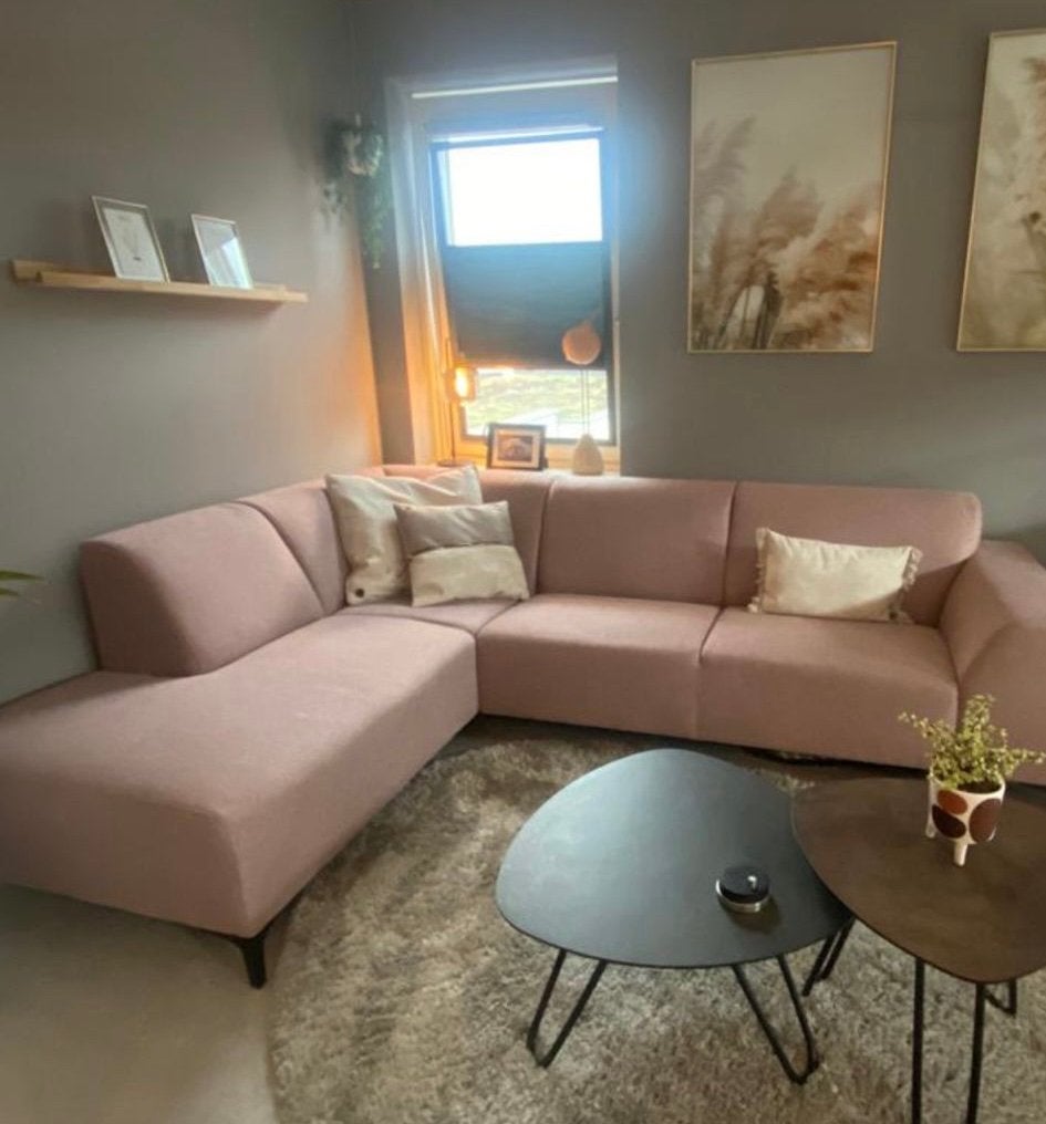 Hoekbank oud roze van Eijerkamp, Ophalen, Gebruikt, Stof