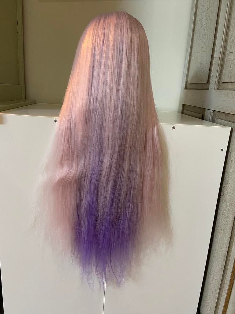 Oefenhoofd lang synthetisch haar, Ophalen, Zo goed als nieuw, Pruik of Haarverlenging