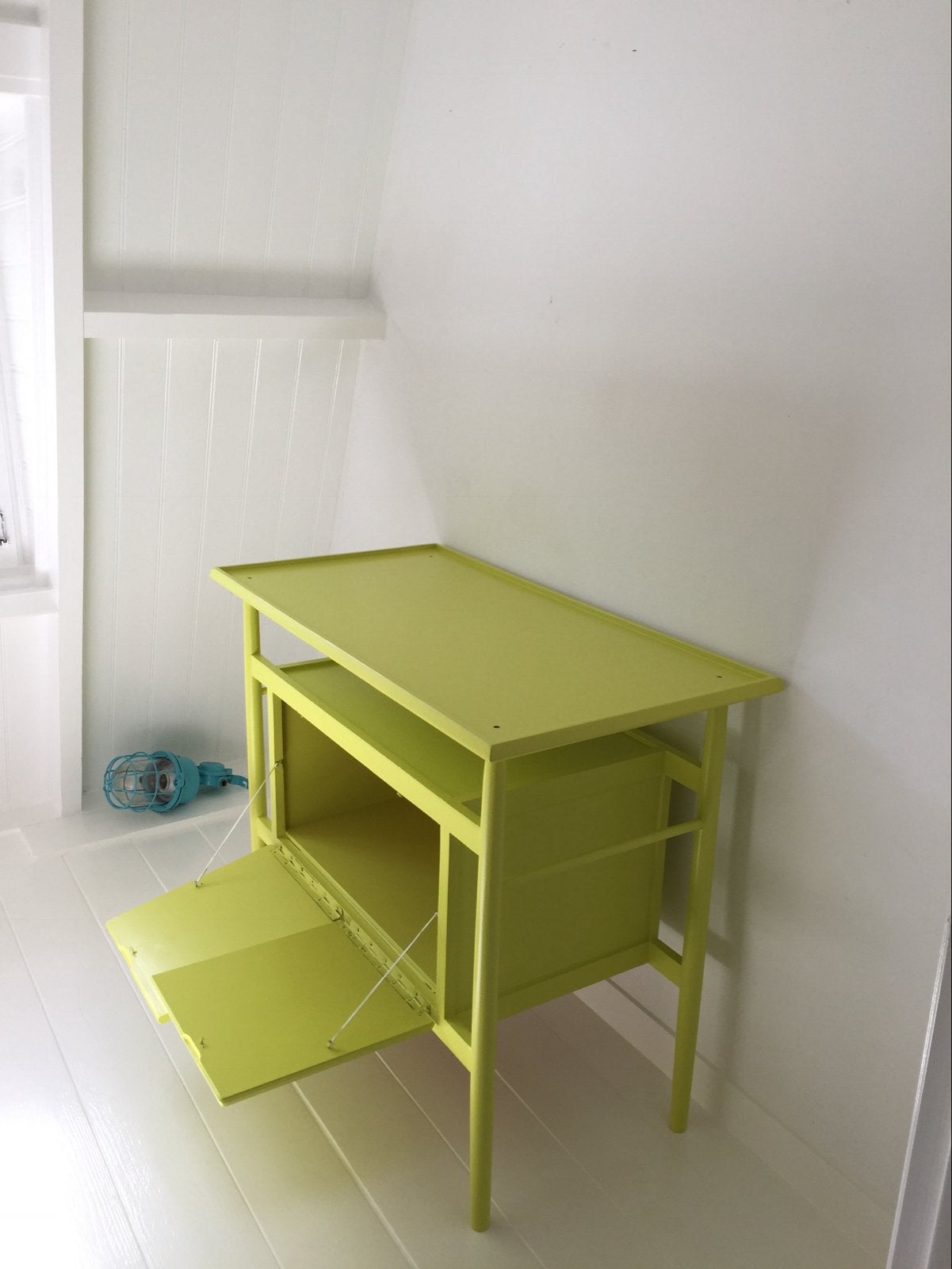 Vintage houten commode - Knalgeel (zelf te verven), Gebruikt, Minder dan 75 cm, Minder dan 50 cm, Commode