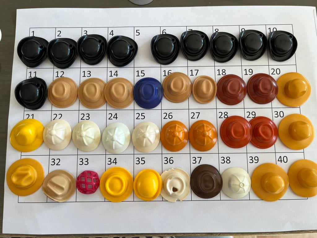 Playmobil hoofddeksels  divers (5), Ophalen of Verzenden, Zo goed als nieuw