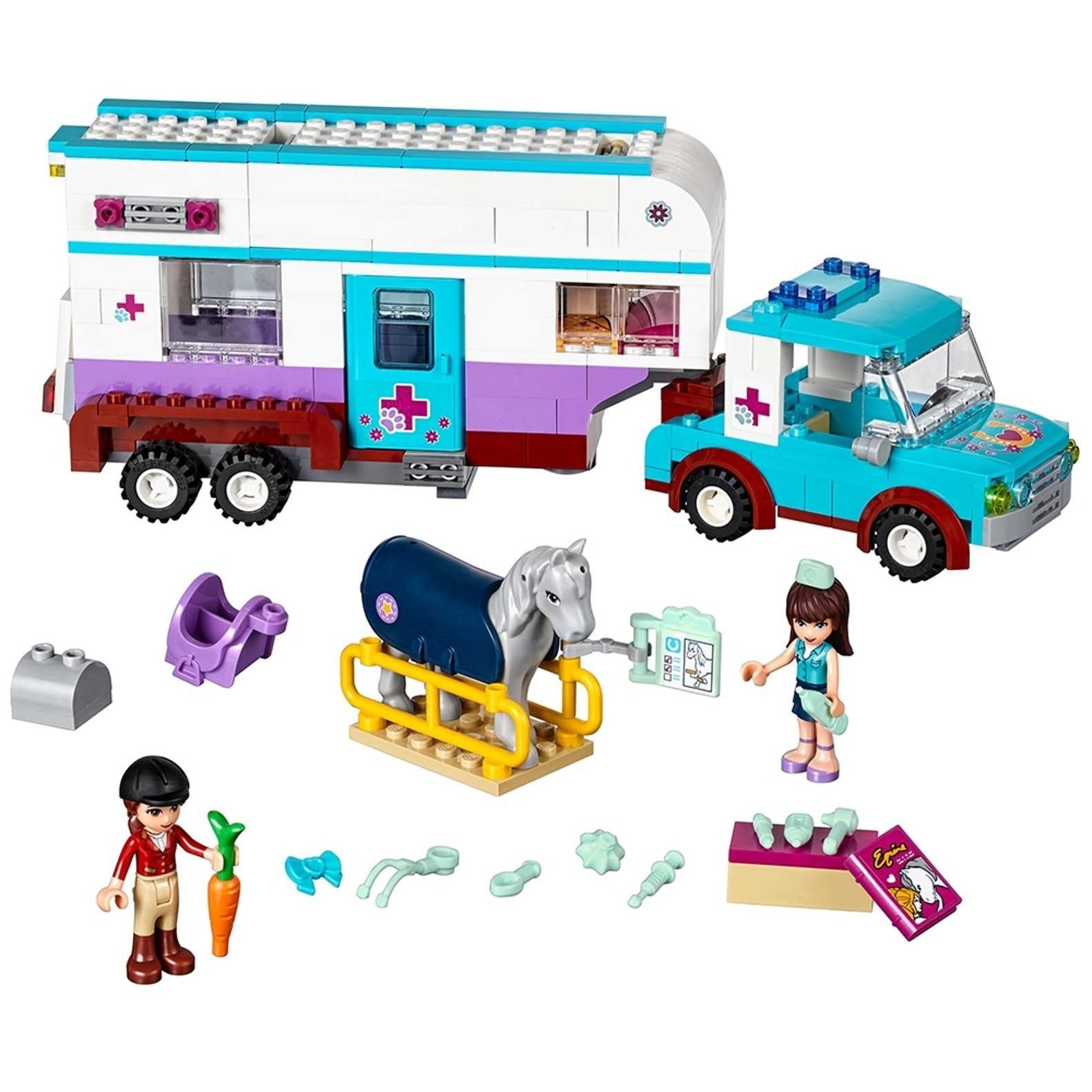 LEGO Friends Paardendokter Trailer (41125) - Compleet, Gebruikt, Lego, Compleet, Friends