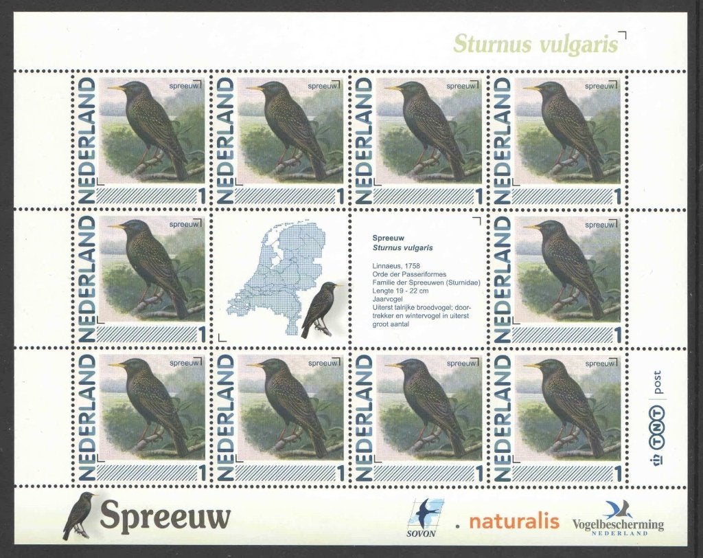 Postzegels Vogels in Nederland: Spreeuw, Ophalen of Verzenden, Na 1940, Postfris