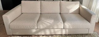 IKEA VIMLE 3-zitsbank + 2 Voetenbanken met bergruimte, Ophalen, Zo goed als nieuw, 75 tot 100 cm