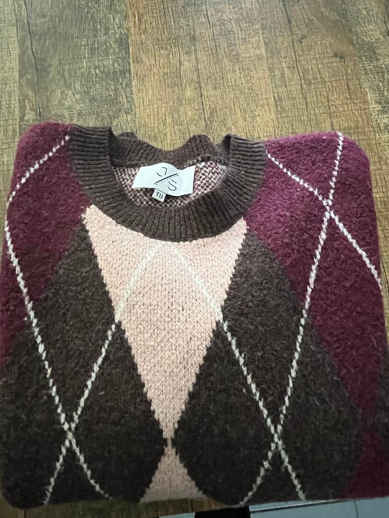 Dames trui met argyle patroon - Maat M/L, Ophalen, Zo goed als nieuw, Maat 38/40 (M), Overige kleuren