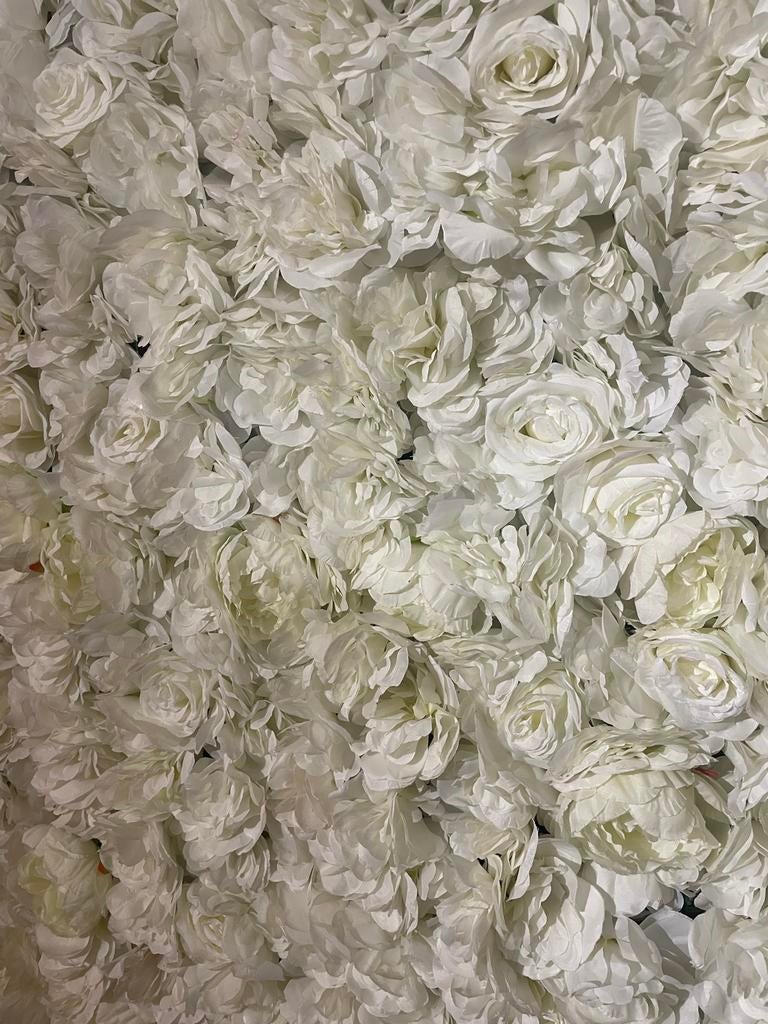 Witte Rozen Bloemenwand - Perfect voor Evenementen, Ophalen of Verzenden, Zo goed als nieuw, Wit, Modern