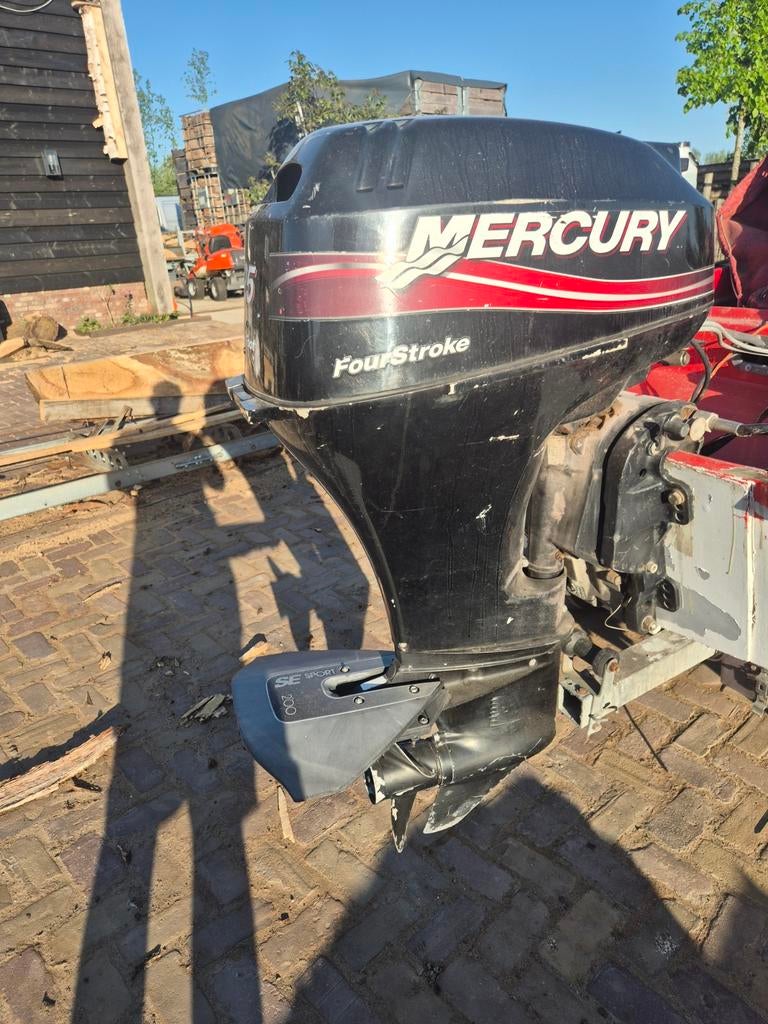 Mercury 25 PK 4-takt bigfoot, Watersport en Boten, Buiten- en Binnenboordmotoren, Ophalen, 10 tot 30 pk, Gebruikt, Viertaktmotor