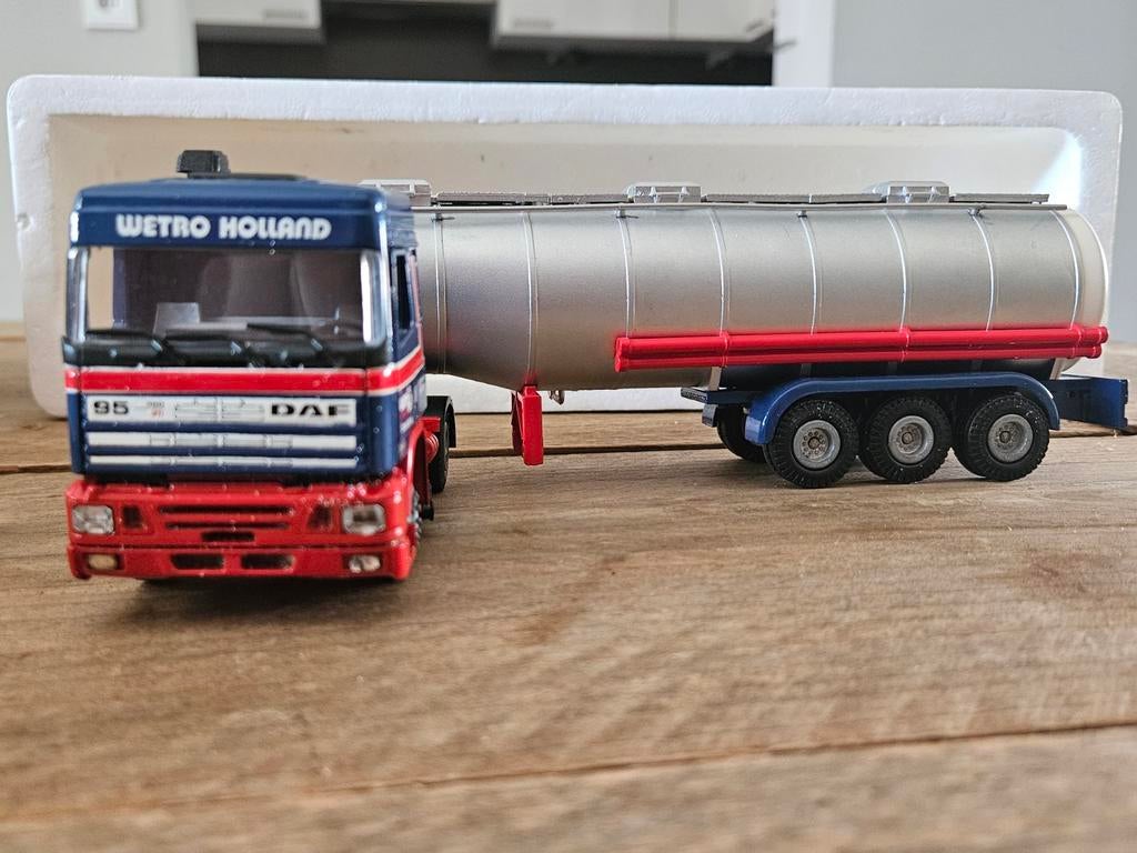 Tekno Daf 95 Wetro Woudenberg tankwagen 1:50 incl. doos, Hobby en Vrije tijd, Ophalen of Verzenden, Zo goed als nieuw, Bus of Vrachtwagen