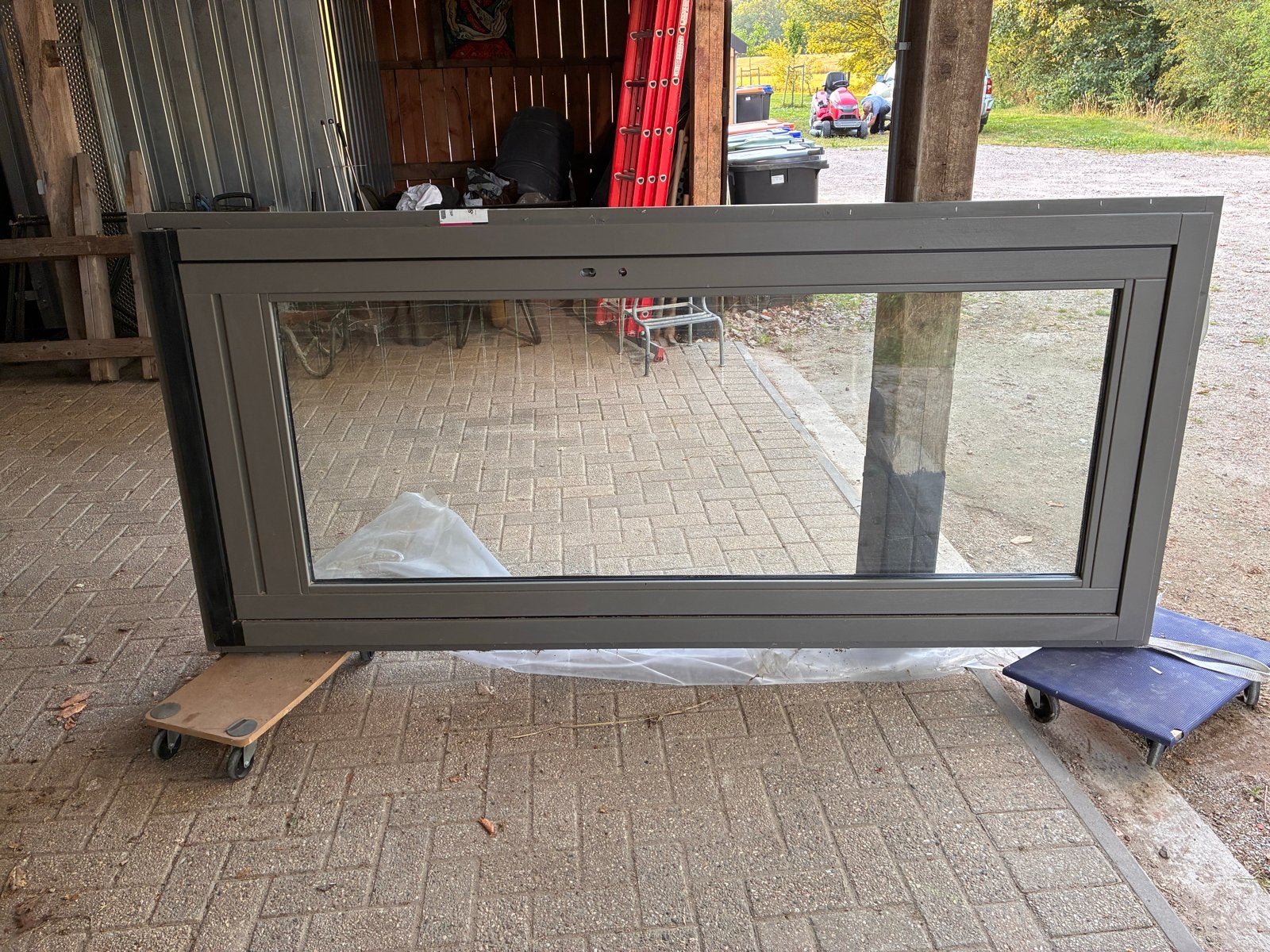 Meranti deur en raam met HR++ glas, Ophalen, 80 tot 100 cm, 215 cm of meer, Nieuw