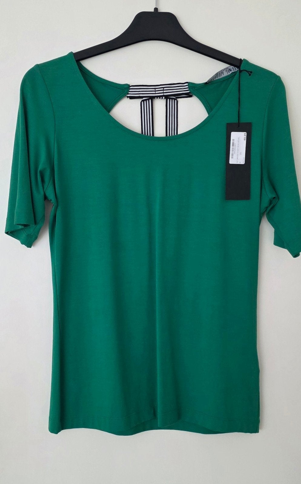 Nieuw Juffrouw Jansen groene top met strikdetail - M, Maat 38/40 (M), Verzenden, Nieuw, Korte mouw