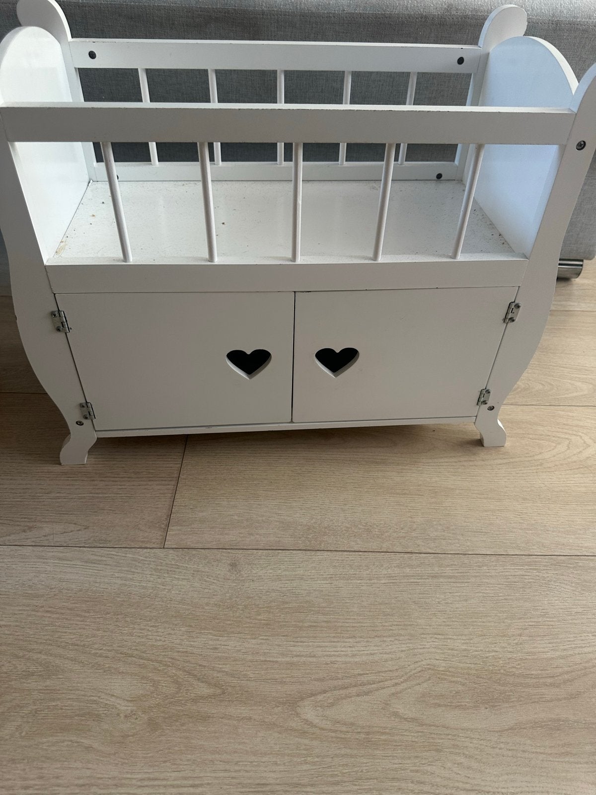 Houten poppenbedje met opbergruimte - Goede staat, Ophalen, Gebruikt, Overige typen