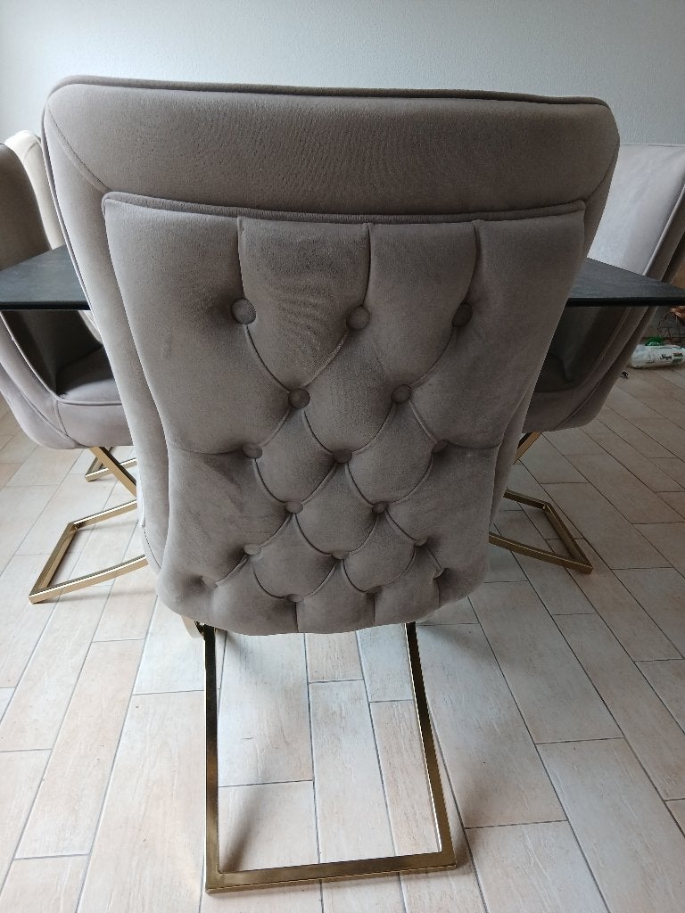 Eettafel stoelen stof, Overige kleuren, Ophalen of Verzenden, Zo goed als nieuw, Stof