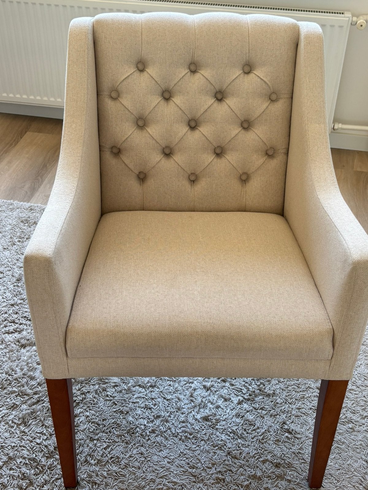 Eetkamer stoelen, Huis en Inrichting, Fauteuils, Ophalen, Minder dan 75 cm, Zo goed als nieuw, Stof