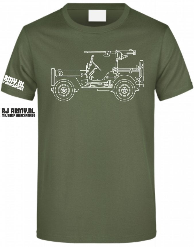 WWII Willys M38a1 .50 CAL Browning, Ophalen of Verzenden, Overige soorten, Overige gebieden, Kleding of Schoenen