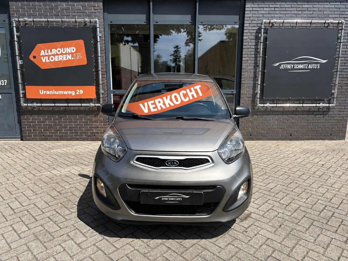 Kia Picanto 1.0 Cvvt 5-DRS 2012 Grijs Nieuwe Koppelingset!!!, Voorwielaandrijving, Euro 5, Stof, Zwart