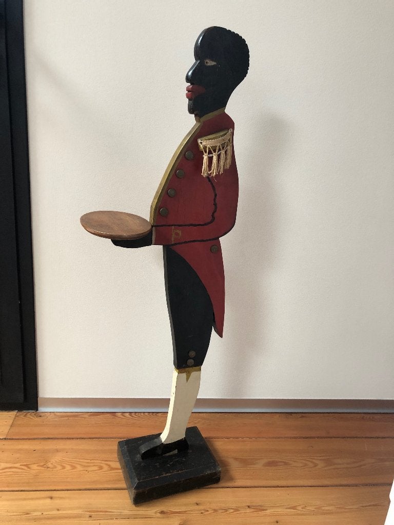 Butler art deco antiek beeld bijzettafeltje, Antiek en Kunst, Ophalen