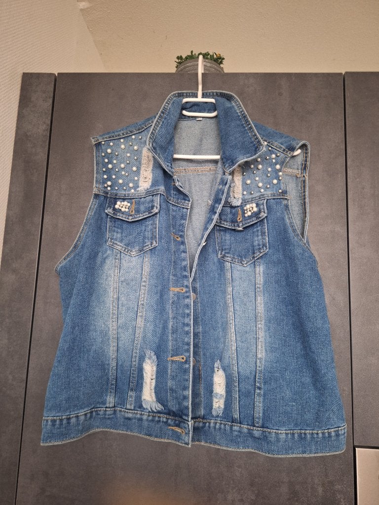Nw spijker gilet maat 44/46, Ophalen of Verzenden, Nieuw, Maat 42/44 (L), Blauw