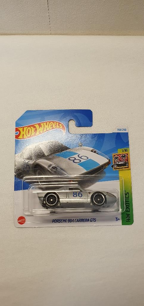 Hot Wheels PORSCHE 904 Carrera GTS zilver, Hobby en Vrije tijd, Modelauto's | Overige schalen, Nieuw, Auto, Ophalen of Verzenden