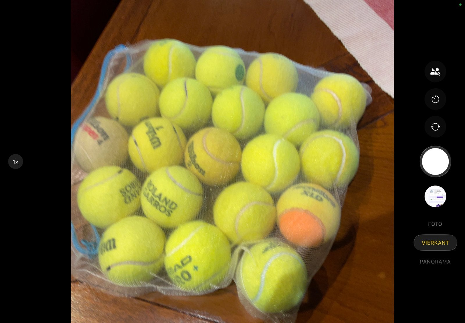 Tennisballen (gebruikt)), Ophalen, Gebruikt
