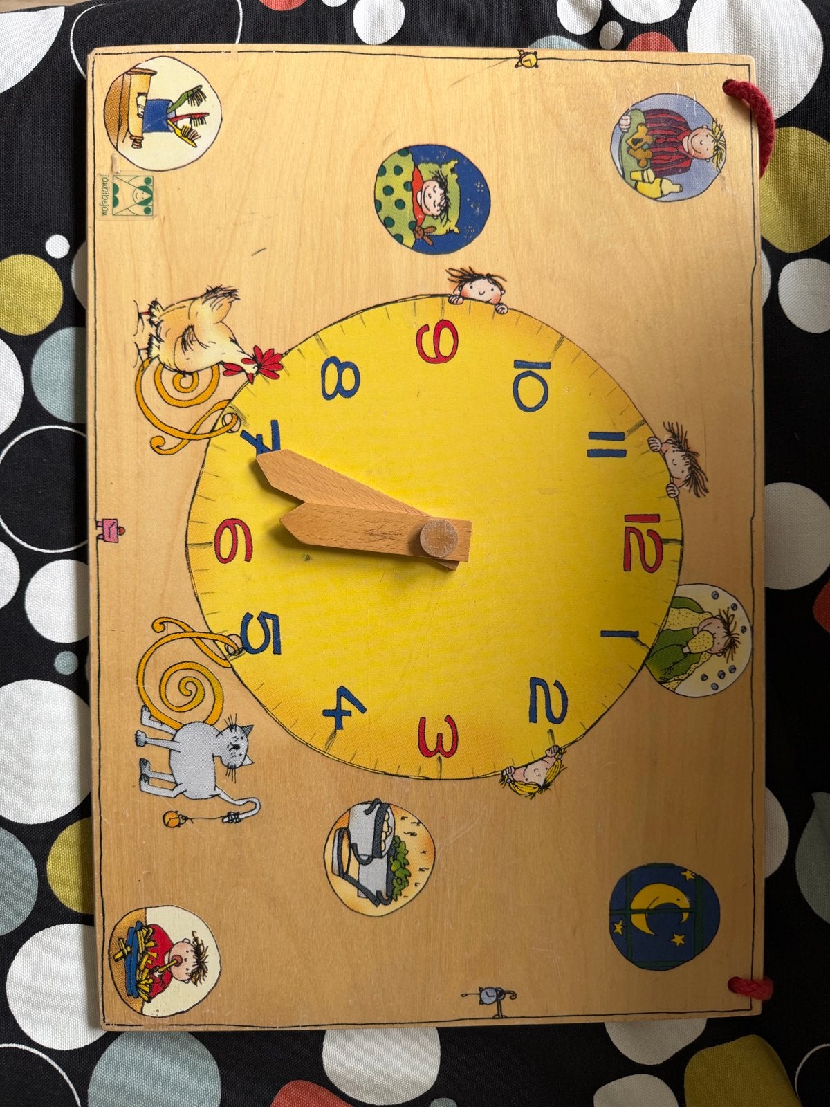 Houten leerklok met beweegbare wijzers, Ophalen, Gebruikt, Overige typen