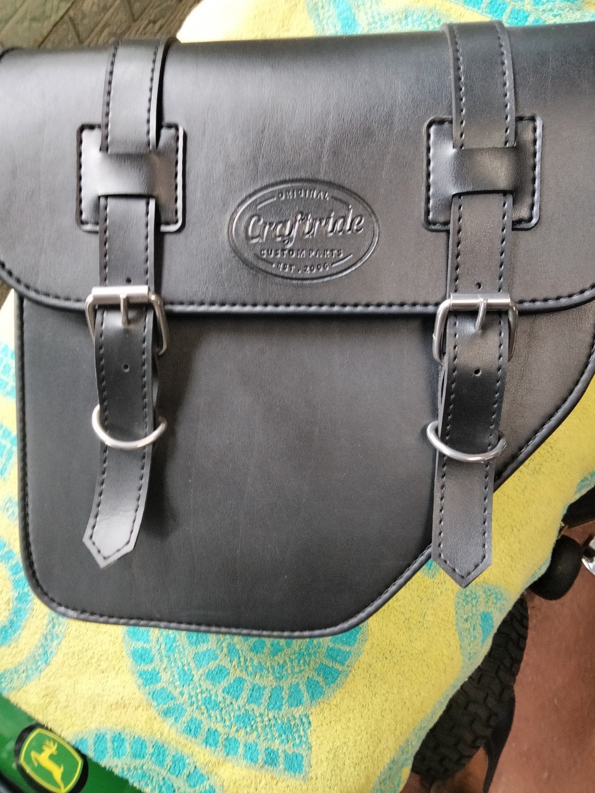 Yamaha wildstar 1600 lederen tas met bevestegingsbeugel, Ophalen of Verzenden