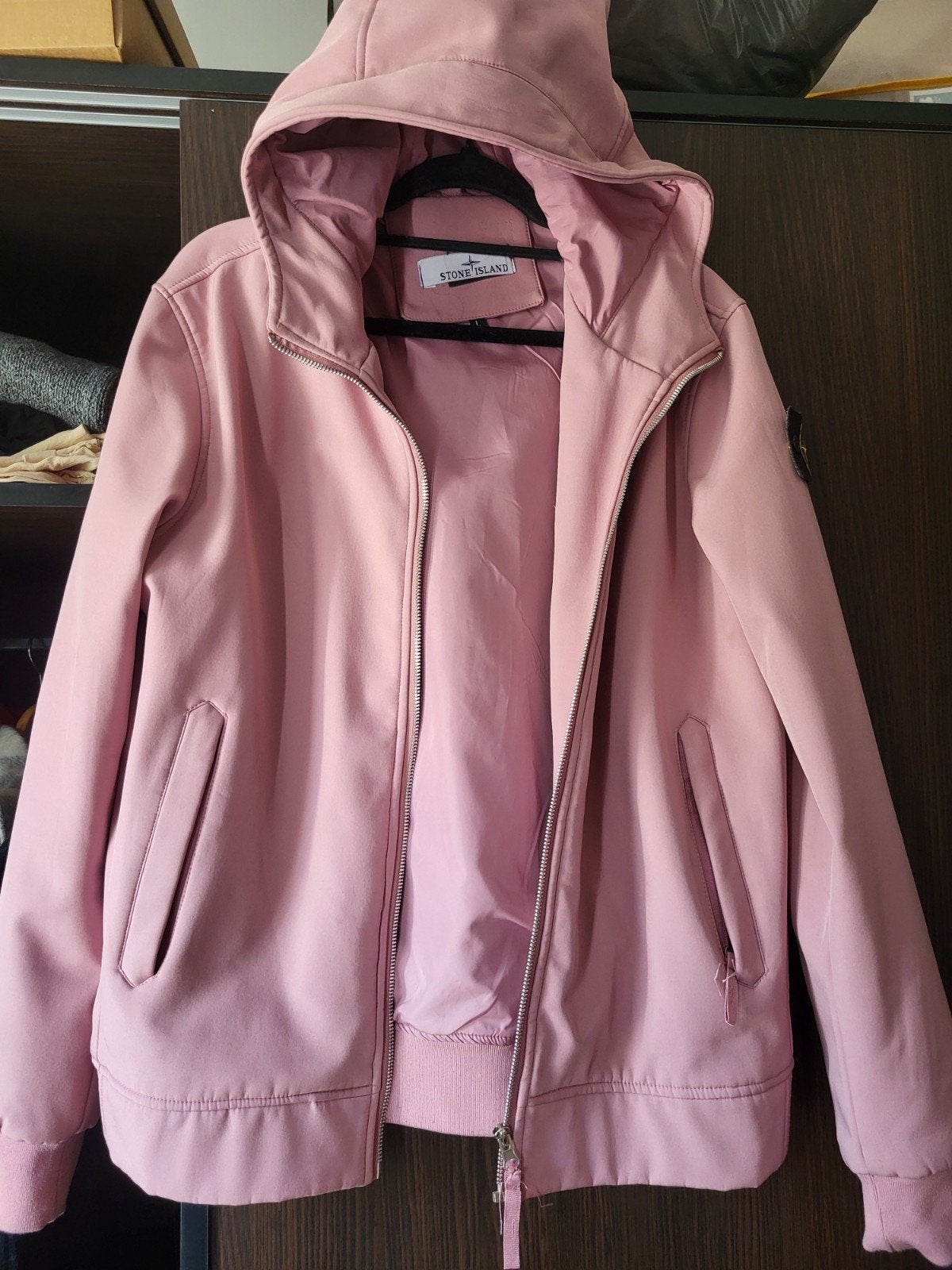 Leuke roze Stone Island dames jas, Maat 42/44 (L), Ophalen of Verzenden, Roze, Gedragen