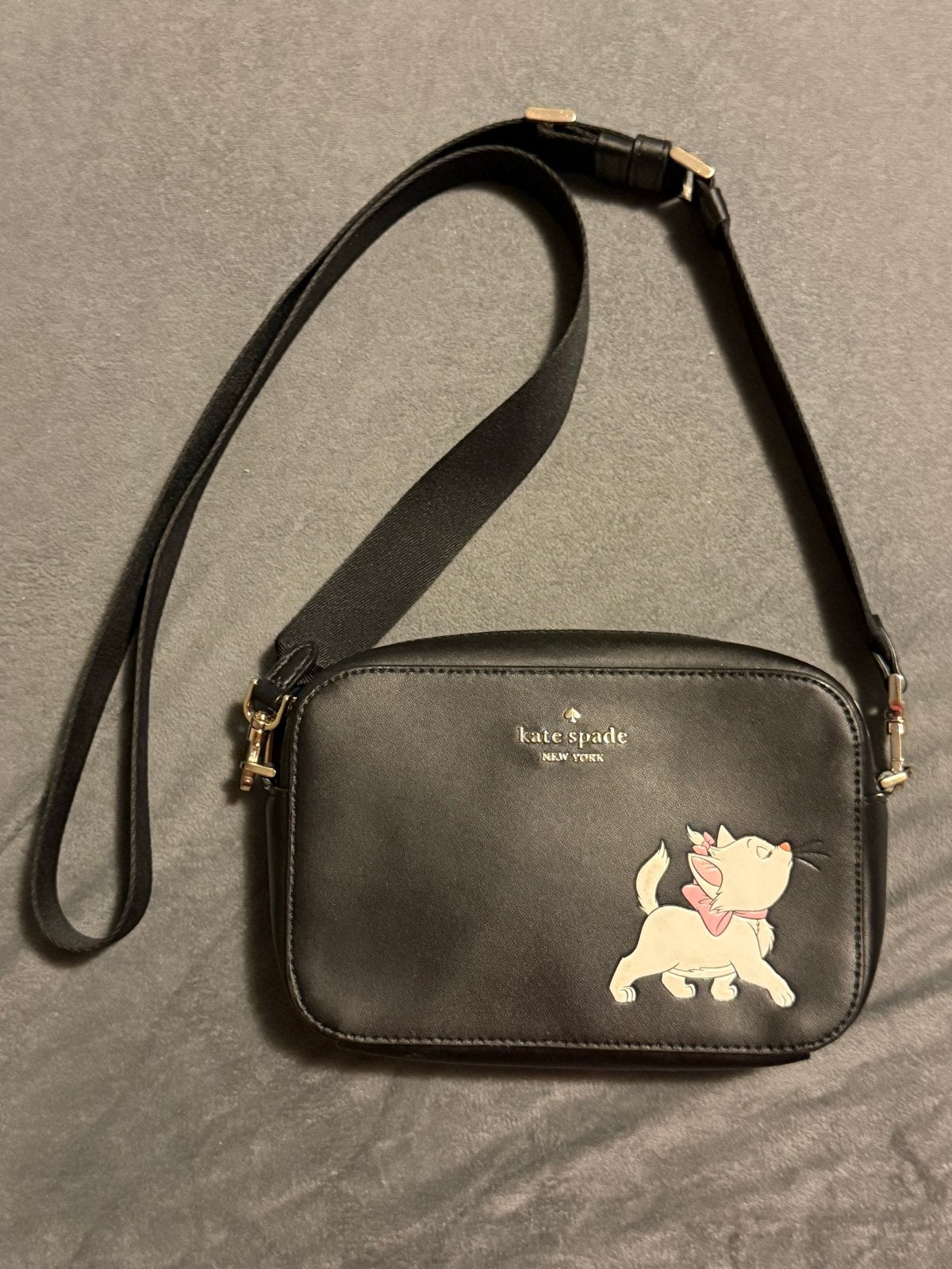 Kate Spade Disney Aristocats Tasje Zwart, Schoudertasje, Zwart, Ophalen of Verzenden, Zo goed als nieuw