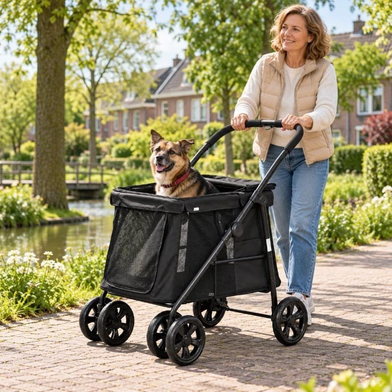 hondenbuggy hondenkar zwart, Ophalen of Verzenden, Nieuw, Hondenbuggy