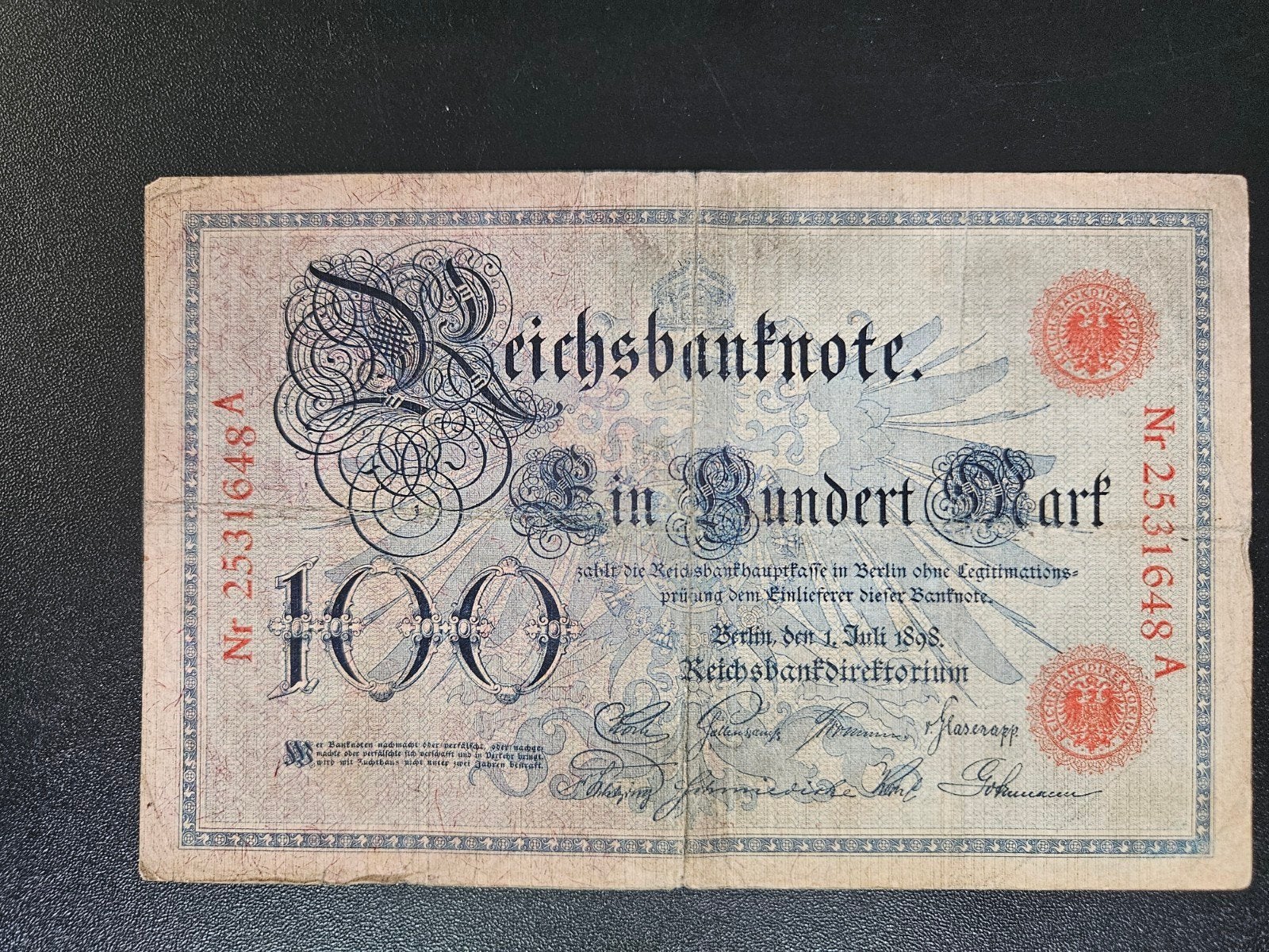 Duitsland pick 20a 1898, Postzegels en Munten, Bankbiljetten | Europa | Niet-Eurobiljetten, Ophalen of Verzenden, Duitsland, Los biljet