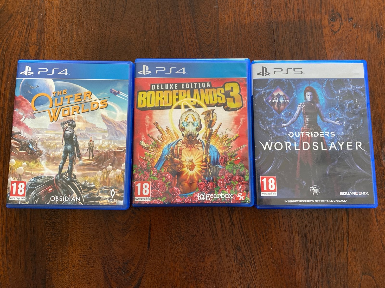 PS4/PS5 Games: The Outer Worlds, Borderlands 3, Outriders, Spelcomputers en Games, Online, Vanaf 18 jaar, 1 speler, Ophalen of Verzenden