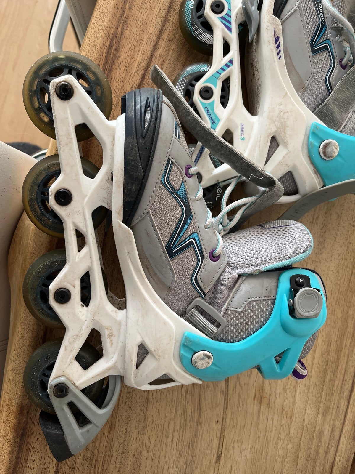 Gebruikte Oxelo inline skates voor kinderen, Overige merken, Kinderen, Ophalen of Verzenden, Inline skates 4 wielen