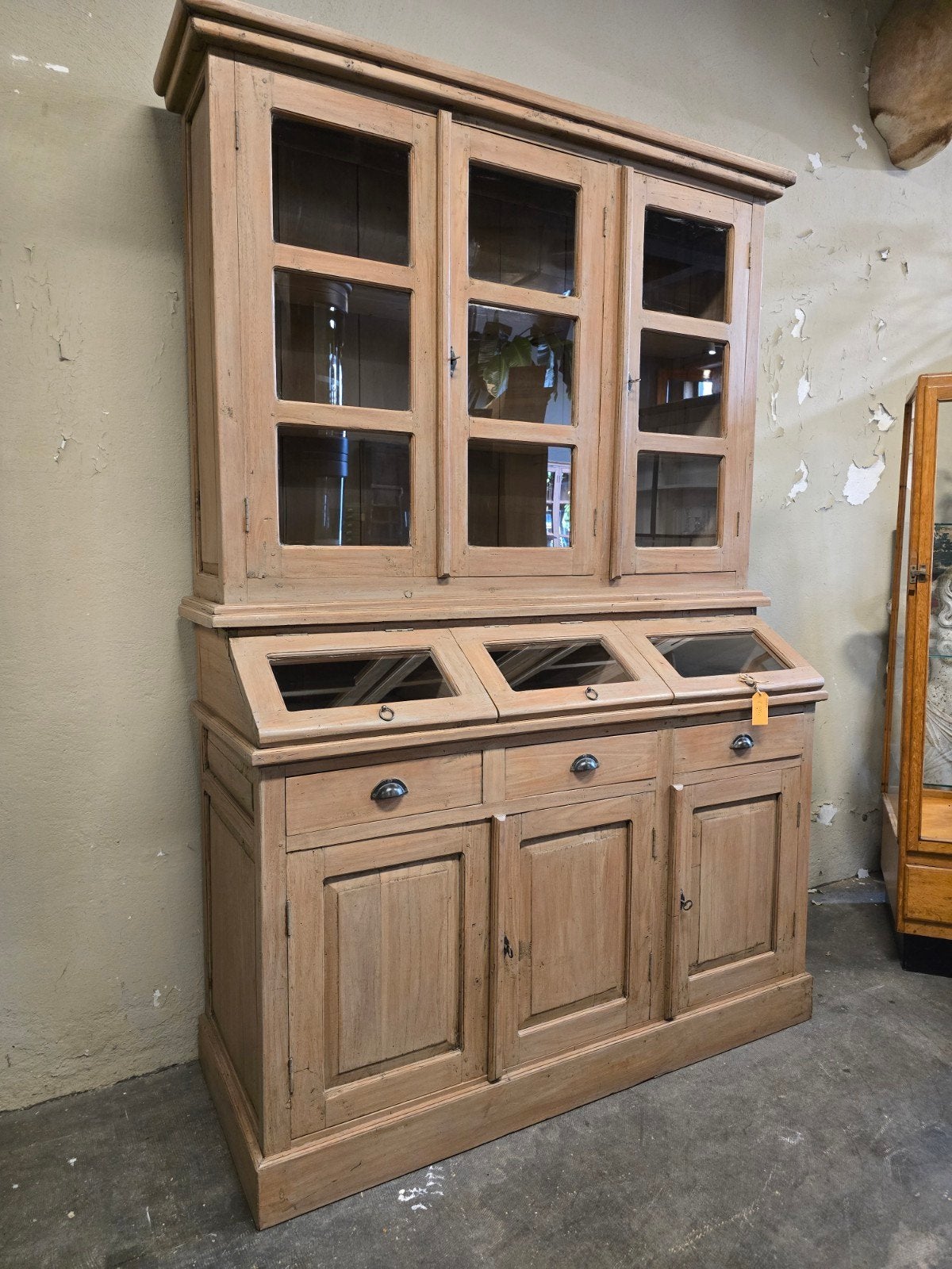 landelijke grutterskast | buffetkast | apothekerskast teak, Gebruikt, 200 cm of meer, 150 tot 200 cm, Ophalen of Verzenden