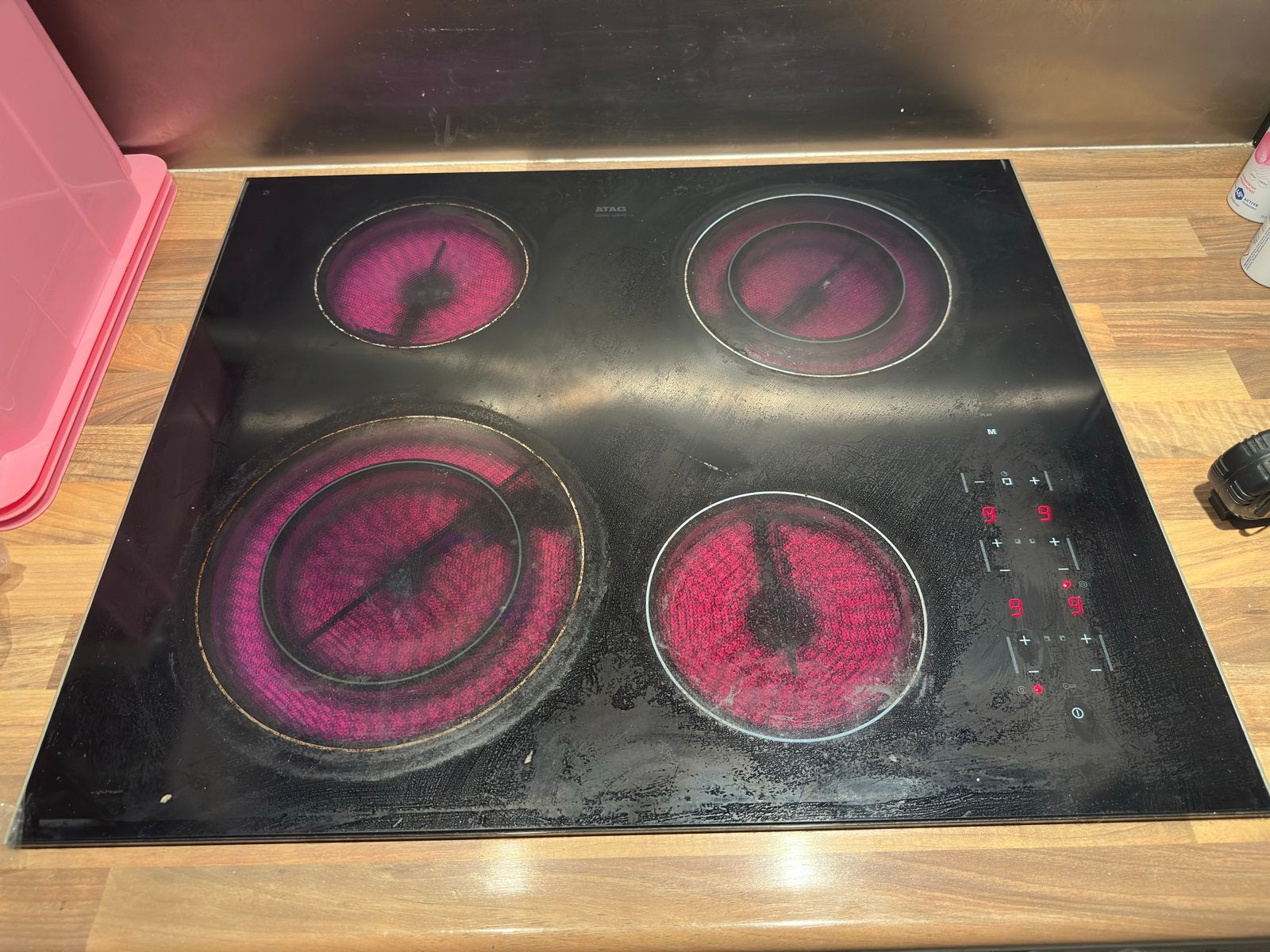 ATAG Cook Light Keramische Inbouwkookplaat - 4 Zones, Ophalen, Gebruikt, Keramisch, 4 kookzones