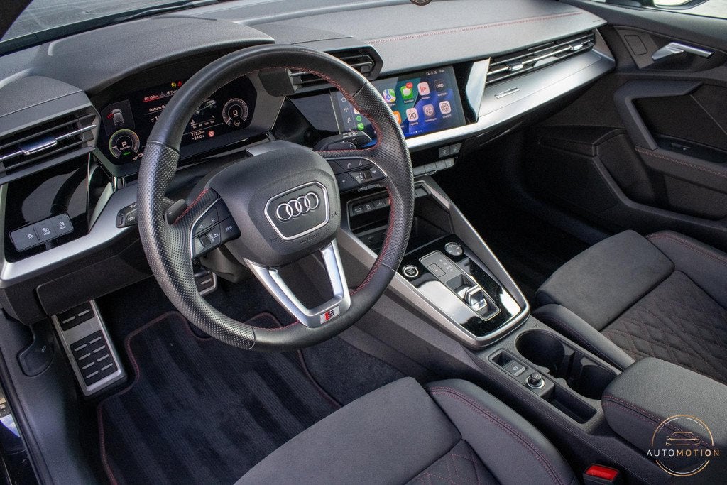 Audi A3 Sportback 40 TFSIe S line RS Bekleding MATRIX PANO M, Auto's, Audi, Stof, Gebruikt, 4 cilinders, Zwart