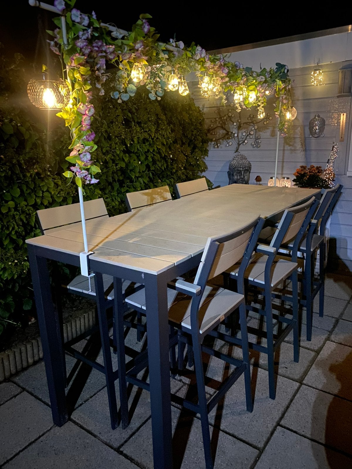 Bellagio Fidenza barset - aluminium met polywood voor 6pers, Ophalen, 6 zitplaatsen, Aluminium, Zo goed als nieuw