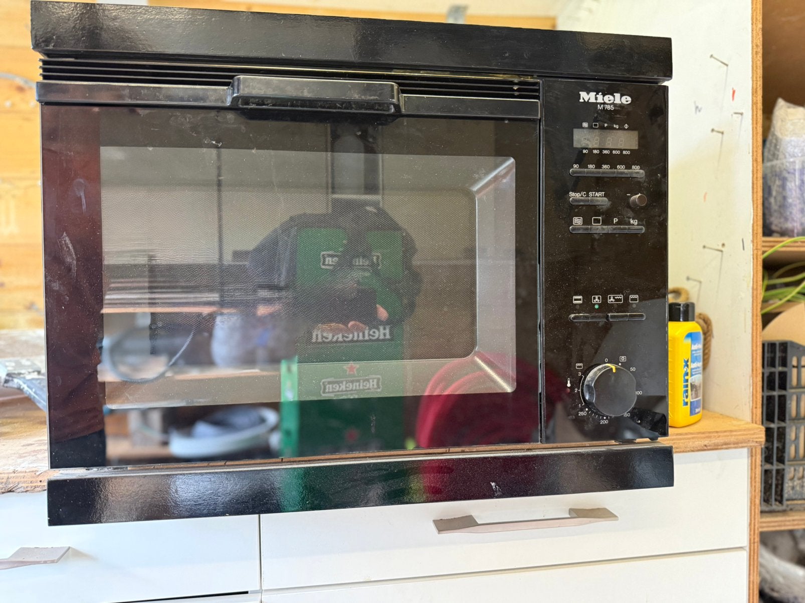 Miele M785 Inbouw combiMagnetron - Zwart, Ophalen, Gebruikt, 60 cm of meer, Magnetron