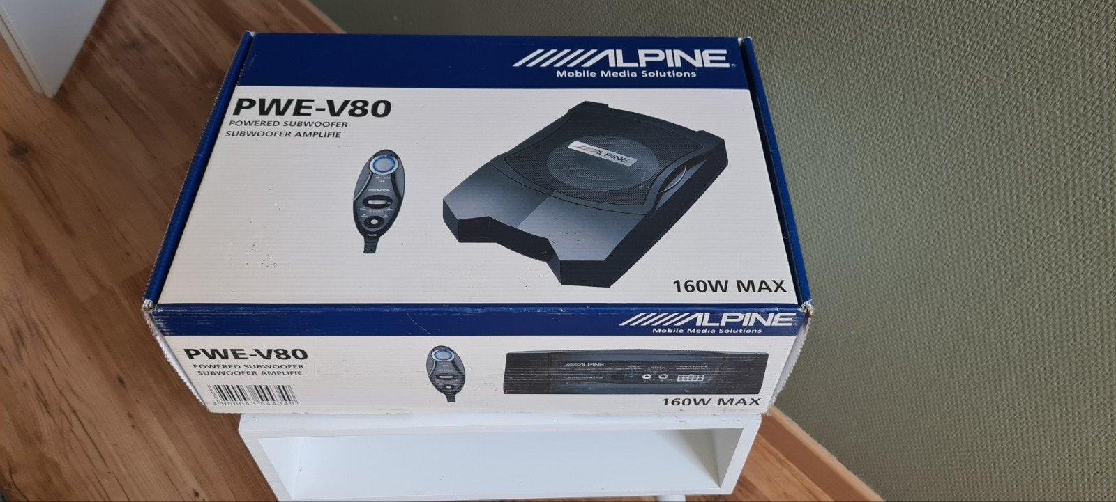 Alpine PWE-V80 actieve subwoofer 160W MAX, Ophalen of Verzenden, Zo goed als nieuw