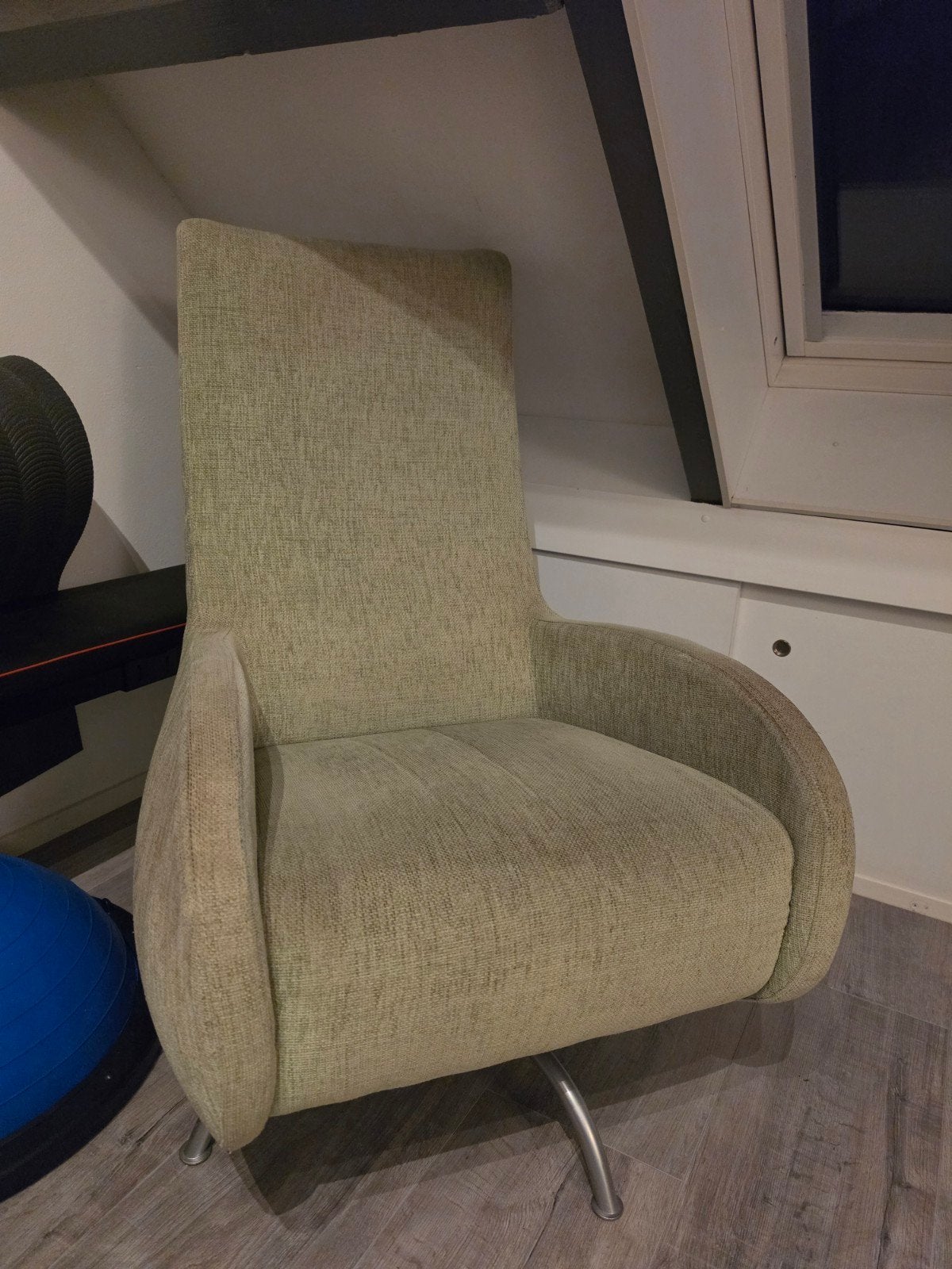 Comfortabele fauteuil - Lichtgroen, Ophalen, Gebruikt, Overige kleuren, Metaal