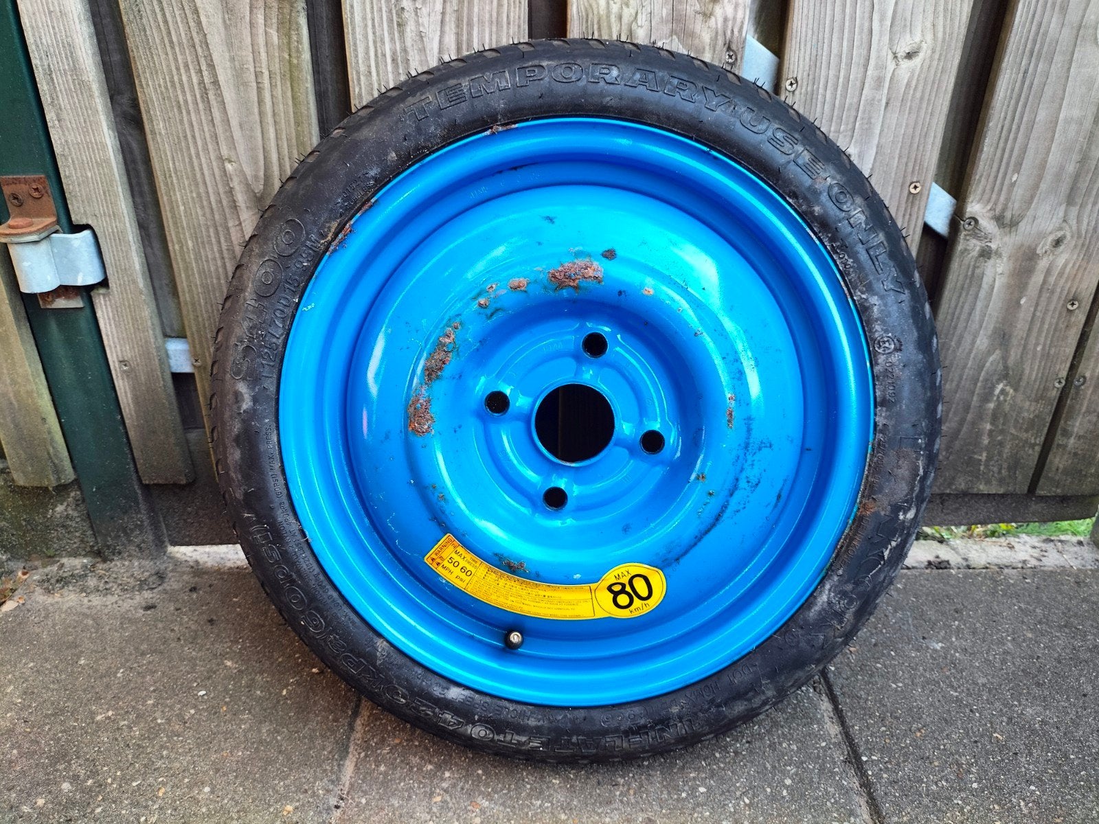 Reservewiel thuiskomer Hankook S400 T125/70D15, Ophalen